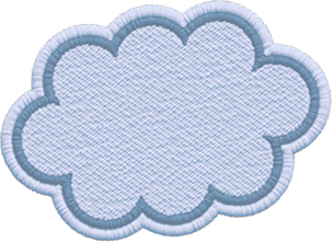 Junettes club - sticker nuage bleu