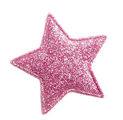Junettes club - sticker étoile rose pailleté